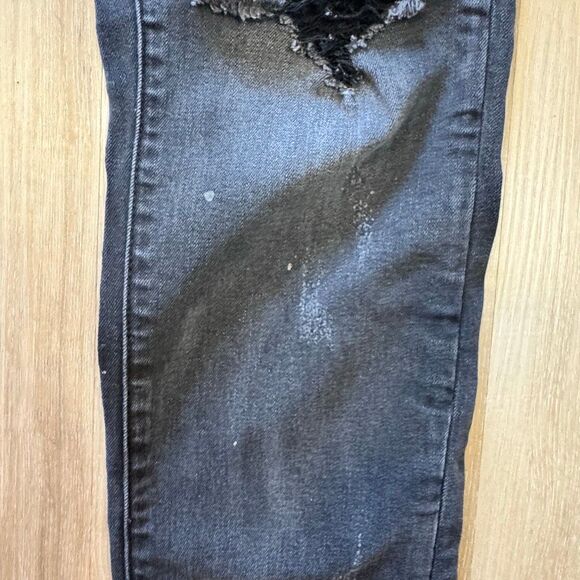 Icecream Jade Black Jeans Size 32 Blue Running Dog Graphic Distressed Streetwear - Picture 7 of 16